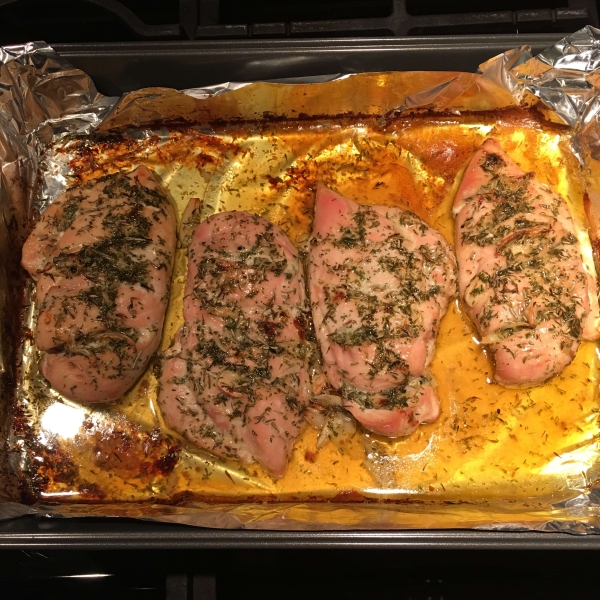 Broiled Herb Butter Chicken