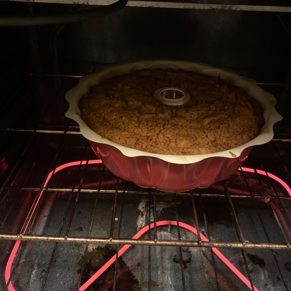 Apple Harvest Pound Cake with Caramel Glaze