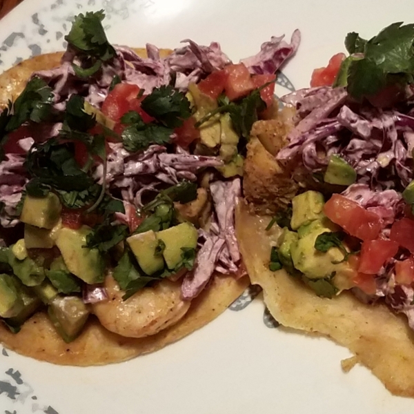 Grilled Fish Tacos with Creamy Cilantro Coleslaw