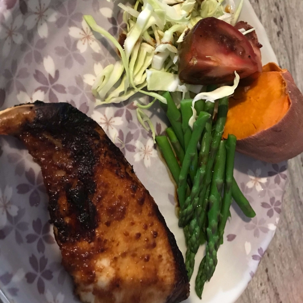 Miso-Glazed Broiled Halibut