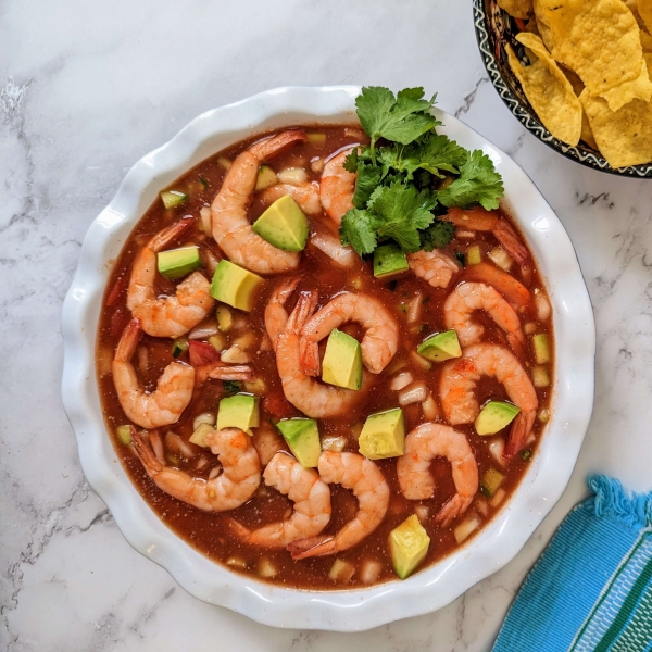 Authentic Mexican Shrimp Cocktail (Coctel de Camarones estilo Mexicano)