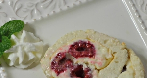 Raspberry and White Chocolate Roll