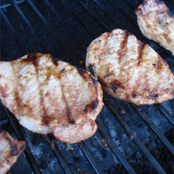 Grilled Asian Ginger Pork Chops