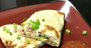 Jalapeno and Canadian Bacon Breakfast Quesadillas