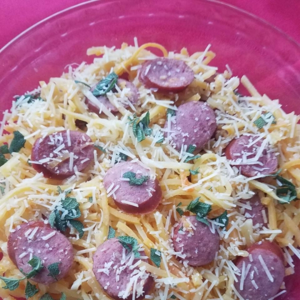 Smoked Sausage and Butternut Squash Pasta