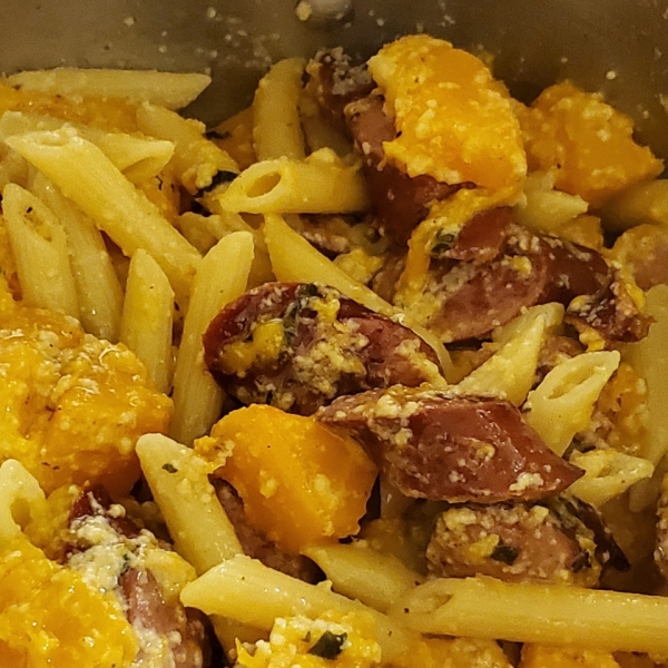 Smoked Sausage and Butternut Squash Pasta