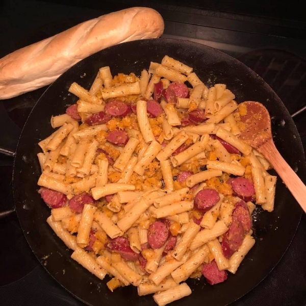 Smoked Sausage and Butternut Squash Pasta