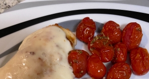 Parmesan Chicken Sheet Pan Dinner with Roasted Cherry Tomatoes