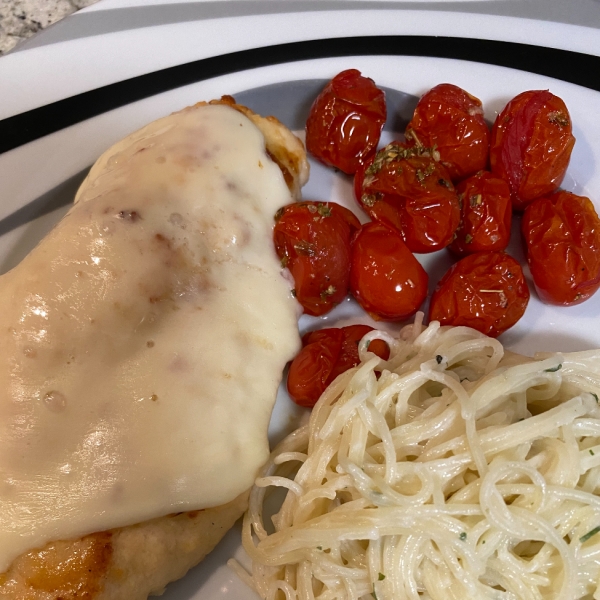 Parmesan Chicken Sheet Pan Dinner with Roasted Cherry Tomatoes