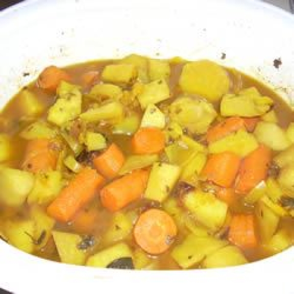 Slow Cooker Root Vegetable Tagine