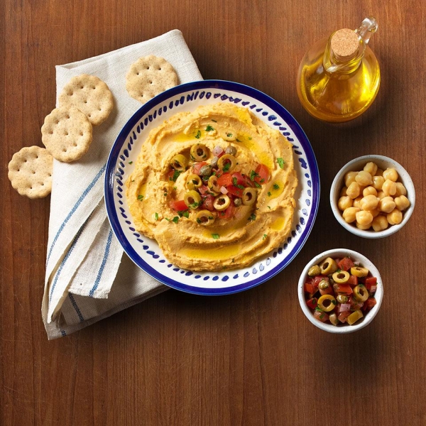 Homemade Hummus with Olive Salsa
