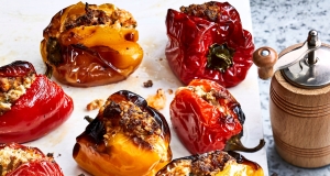 Air Fryer Mini Peppers Stuffed with Cheese and Sausage