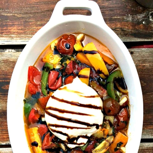 Roasted Veggie Salad With Burrata