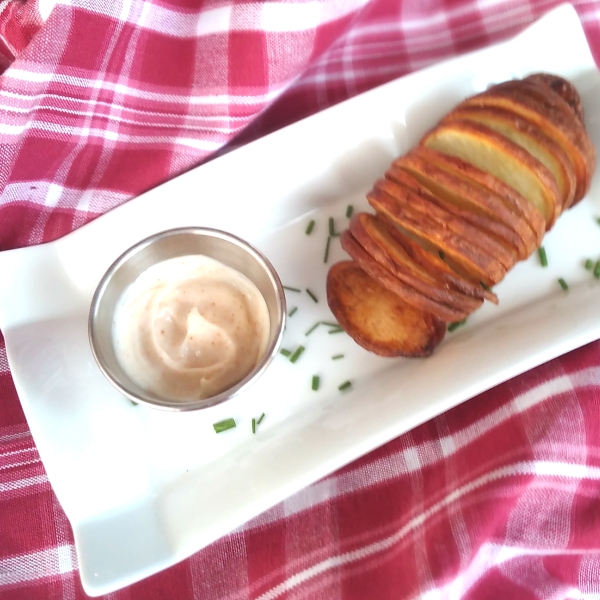 Hasselback Air Fryer Potatoes