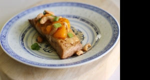 Baked Snapper with Mandarin Oranges, Cashews and Ginger