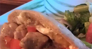Pork Souvlaki Pita with Feta and Tzatziki