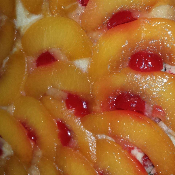 Peach Amaretto Upside-Down Cake