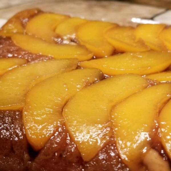 Peach Amaretto Upside-Down Cake