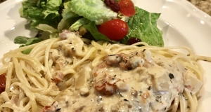 Snapper with Linguine and Citrus Cream Sauce