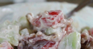 Grandma Jane's Kicked Up Tomato and Cucumber Salad