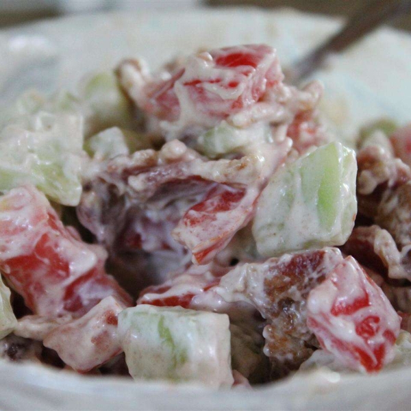 Grandma Jane's Kicked Up Tomato and Cucumber Salad