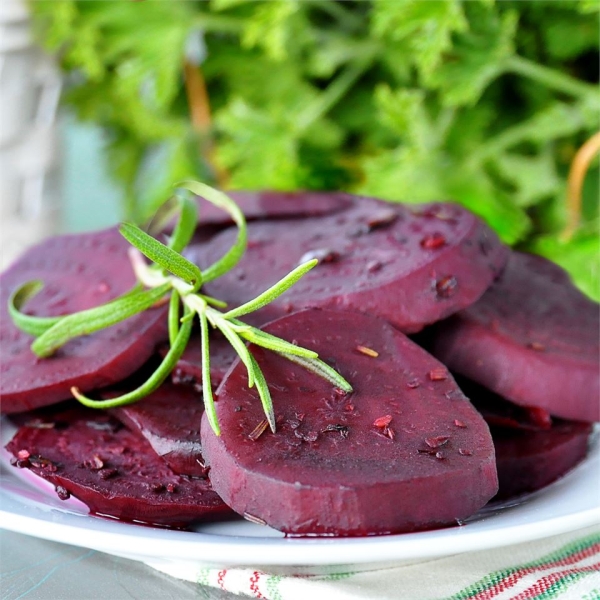 Grilled Beets in Rosemary Vinegar