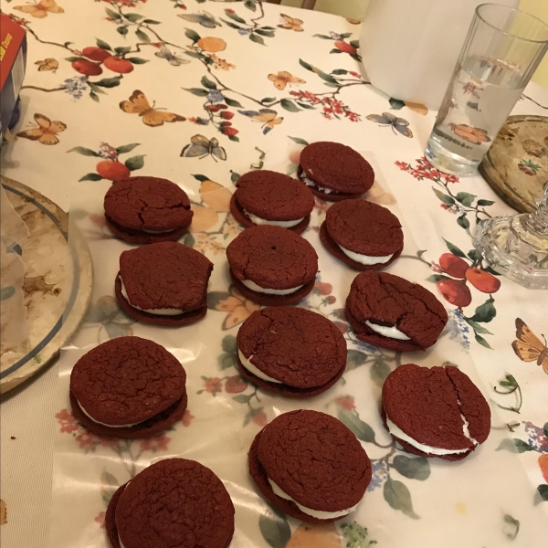 Red Velvet Sandwich Cookies