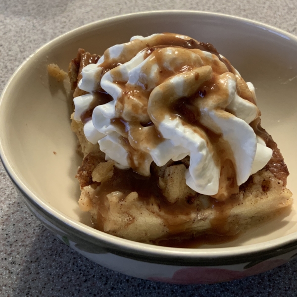 Bread Pudding with Praline Sauce