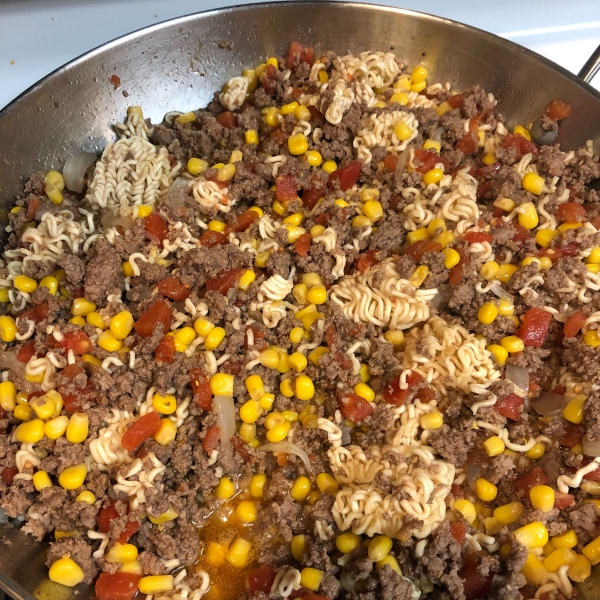 Ground Beef Curly Noodle