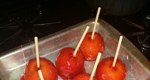 Candied Apples with Black Currant Syrup