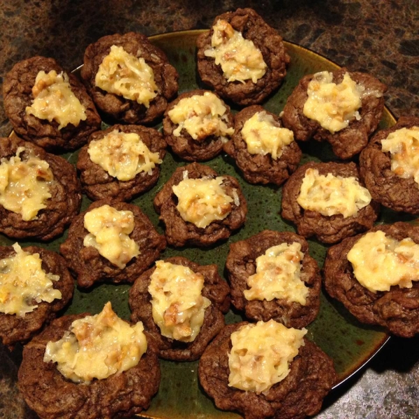 German Chocolate Brownie Cookies