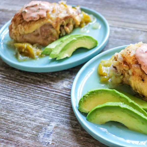 Instant Pot® Braised Chicken Thighs and Tomatillos