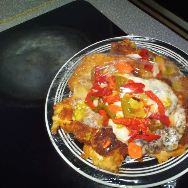 Crispy Baked Chicken with Giardiniera