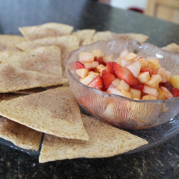 Healthier Annie's Fruit Salsa and Cinnamon Chips
