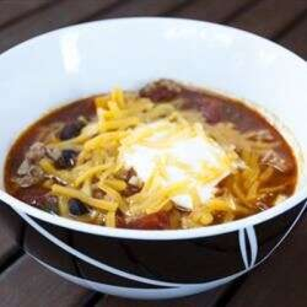 Slow Cooker Turkey and Chorizo Chili