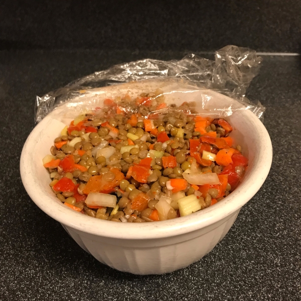 Mediterranean Pasta and Lentil Salad