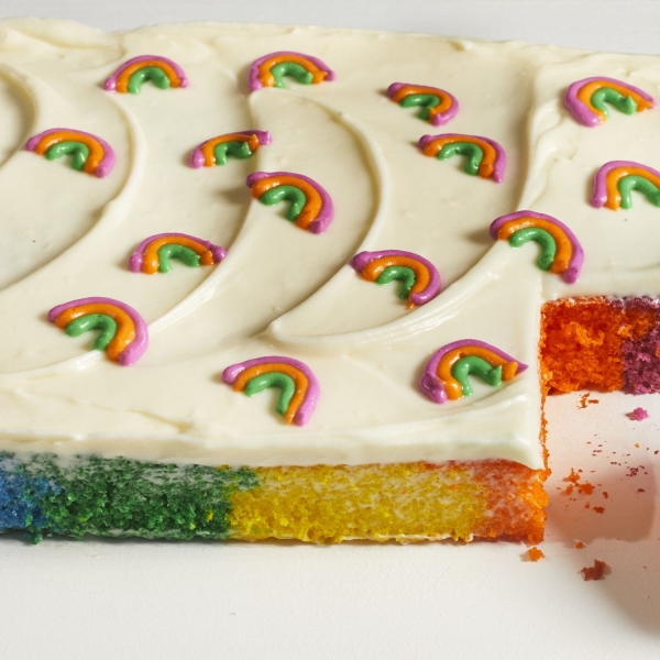 Rainbow Sheet Cake