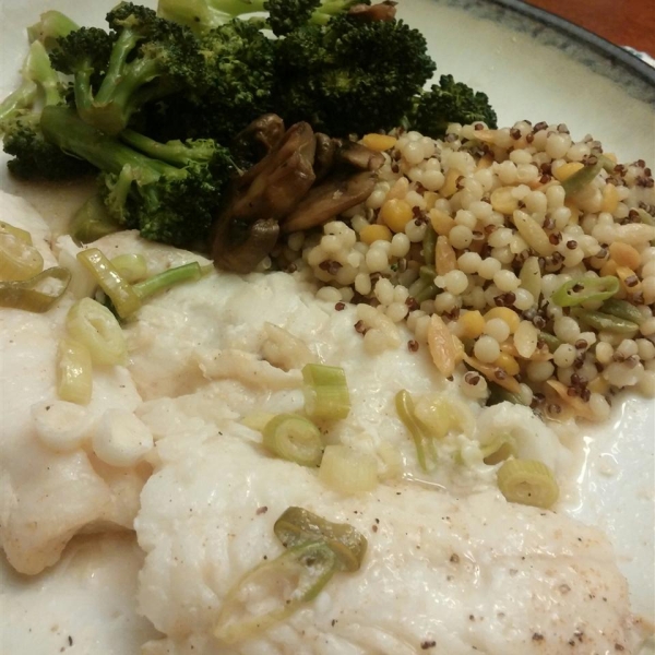 Baked Butterfish Saratoga
