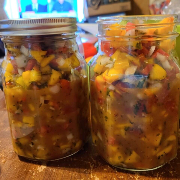 Mango, Peach, and Pineapple Salsa
