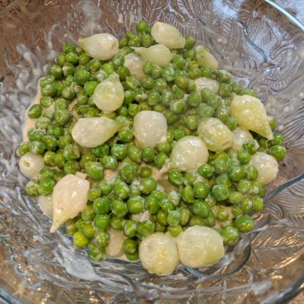 Creamed Onions and Peas