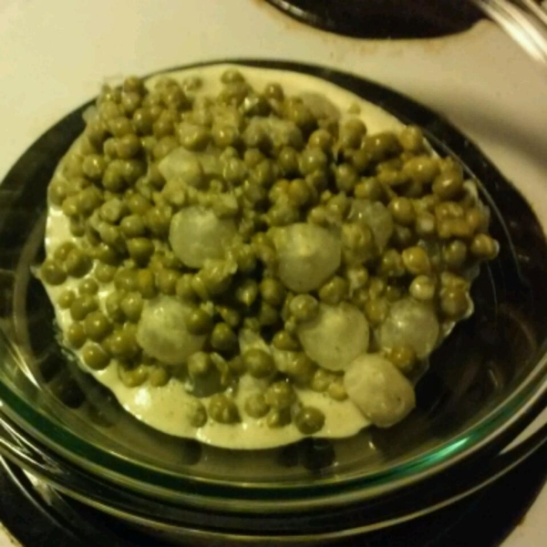 Creamed Onions and Peas