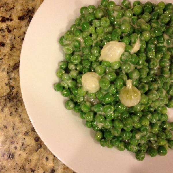 Creamed Onions and Peas