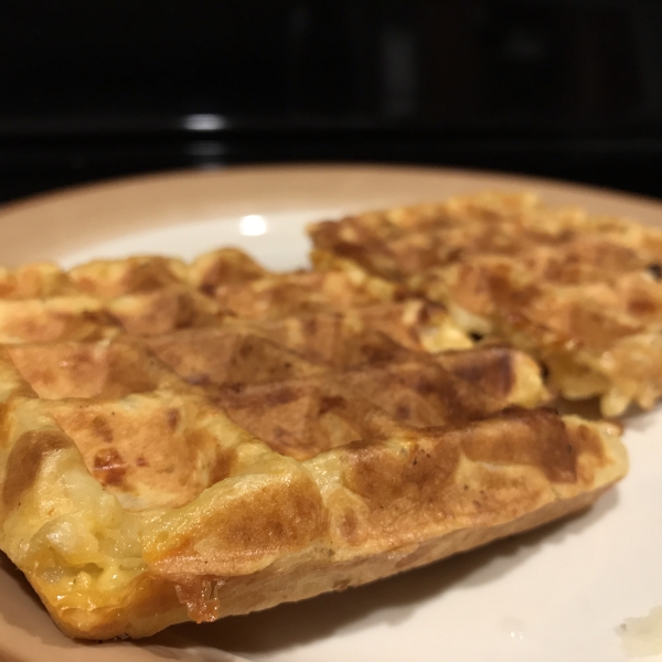 Kitchen Sink Hash Brown and Egg Waffle