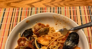 Shrimp, Clams, and Scallops Pasta