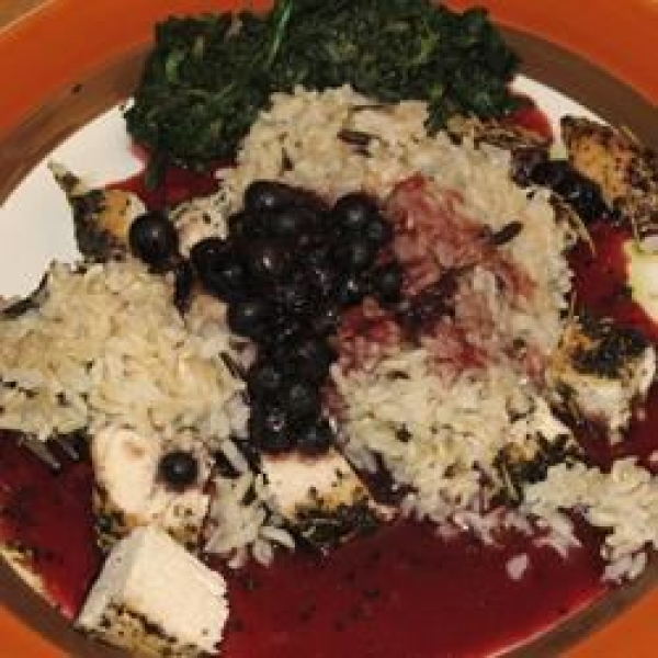 Rosemary Chicken with Blueberry Sauce