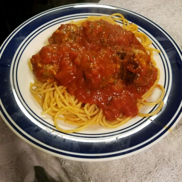 Mama's Best Ever Spaghetti and Mozzarella Meatballs