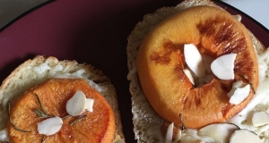 Roasted Persimmon-Burrata Focaccia