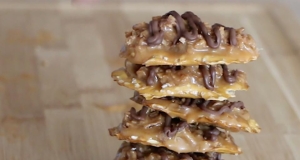 Chocolate Caramel Pretzel Crisps