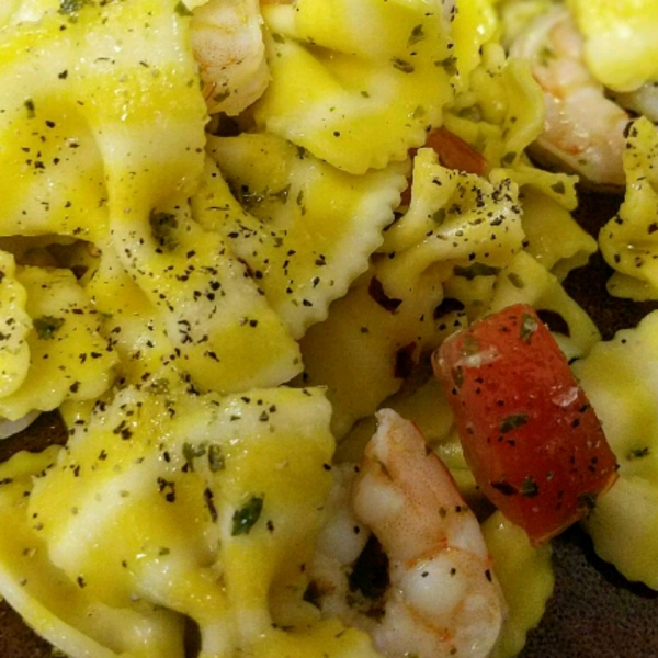 Lemon Mint Sauce with Shrimp
