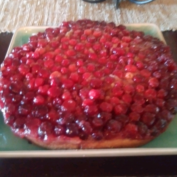 Cranberry Upside-Down Sour Cream Cake